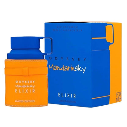 Armaf Odyssey Mandarin Sky Elixir Eau de Parfum Spray 100ml Perfumes Árabes Originais Perfume Amadeirado Oriental Duradouro Colônia Masculina