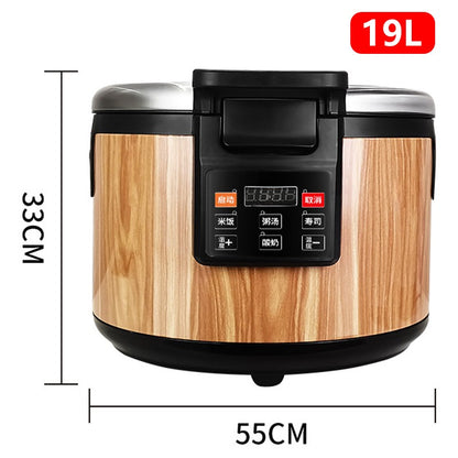 Panela Elétrica de Aquecimento de Arroz Panela de Capacidade Grande Recipiente de Alimentos com Isolamento Térmico Forro Interno Antiaderente Eletrodomésticos de Cozinha 19L/32L