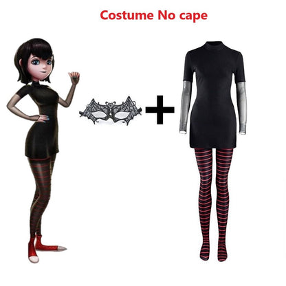 Mavis Dracula Cosplay Costumes Mask Wig Hotel Transylvania Role Play Halloween Carnival Party Outfit For Children Women Girls