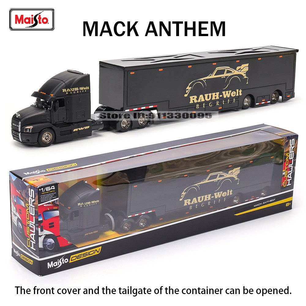 Maisto 1:64 MACK Anthem LoneStar UP Transporte Fabricação de Fundição Reboque Modelo Simulação Modelo Coleção de Carro de Liga