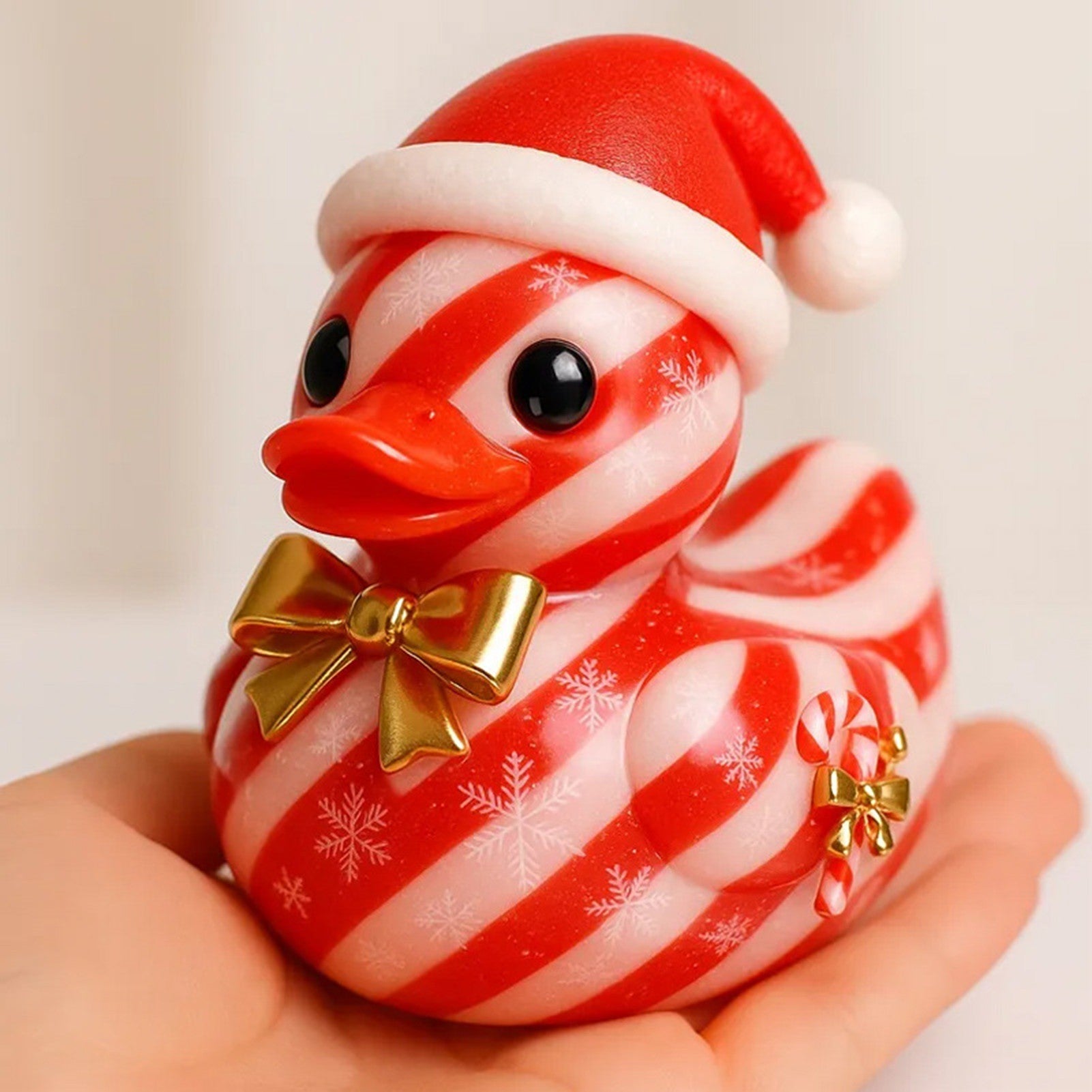 Creative Christmas Cute Duck Ornaments Xmas Festive Home Party Decoration Resin Lovely Gift For Home Office Tabletop Ornament