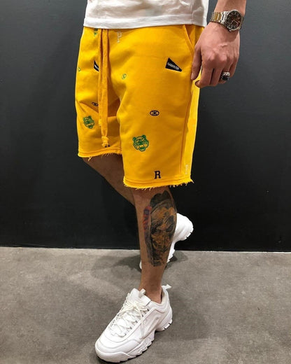 2024 Summer Men Cargo Shorts Jogging Gym Fitness Casual Embroidery Short Pants Street Trend Cargo Short Men