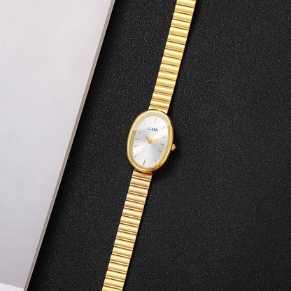 Fashion Oval Dial Women Watches Ultra-thin Strap Analog Quartz Wristwatch Girls Clock Reloj Mujer?Without Box?