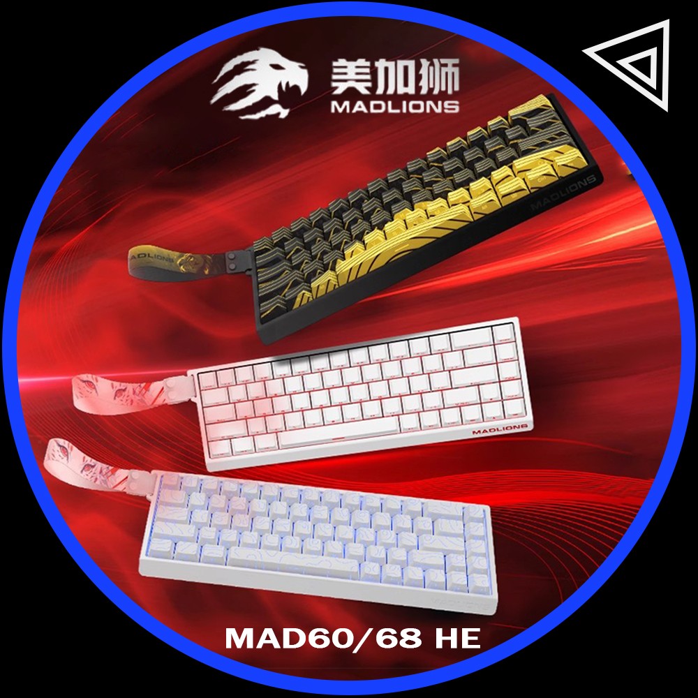 Teclado Mecânico Madlions Mad 60He com Switch Magnético MAD68 Teclado com Fio Mad60he Personalizado MAD68he Presentes para Gamers de Esports