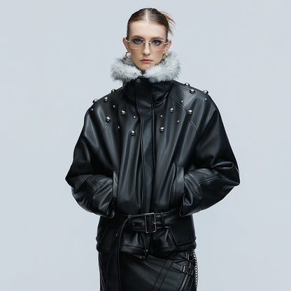 LUZHEN Winter Fashion High Quality Reversible Design Fur Liner Warm Leather Parka Men Original 2025 New Niche Padded Coat JY4797