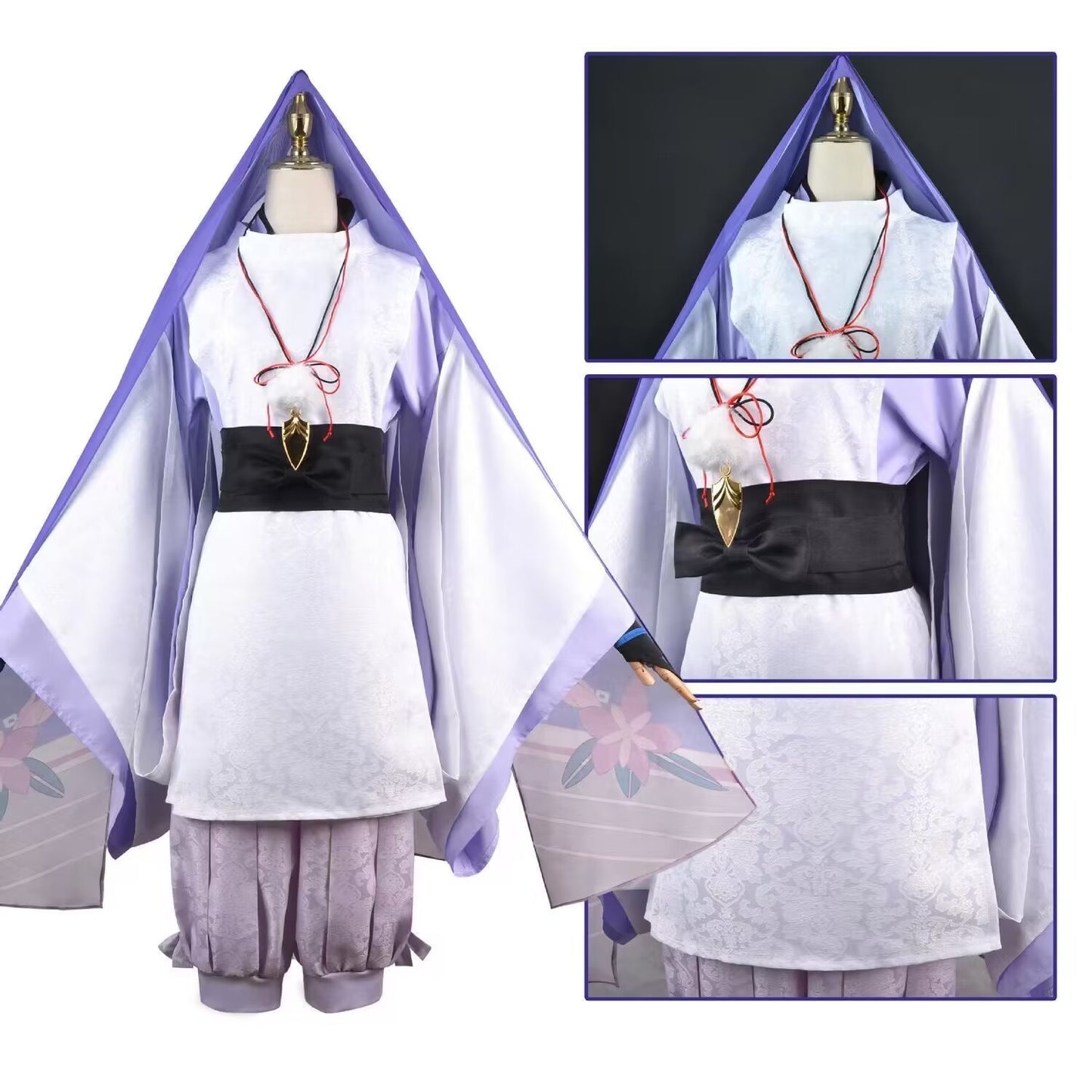 Scaramouche Wanderer Role Play Costume Complete Genshin Impact Cos Costume Past White Clothes Animation Festival Halloween