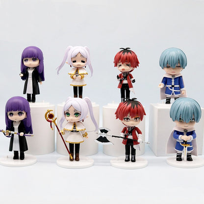 4-8 peças Frieren: Beyond Journey's End Anime Figura Bonecos de Ação Frieren Noodle Stopper Figura Coleção Modelo Brinquedos