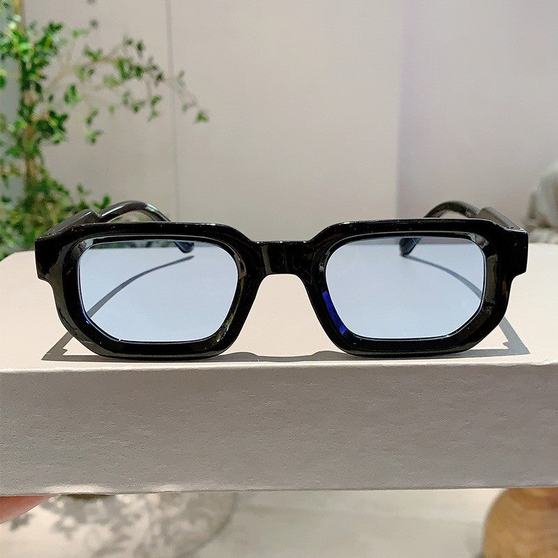 New Men Vintage Rectangle Frame Sunglasses Fashion Retro Sun Glasses Luxury Brand Design Glasses UV400 Eyewear Women Goggles