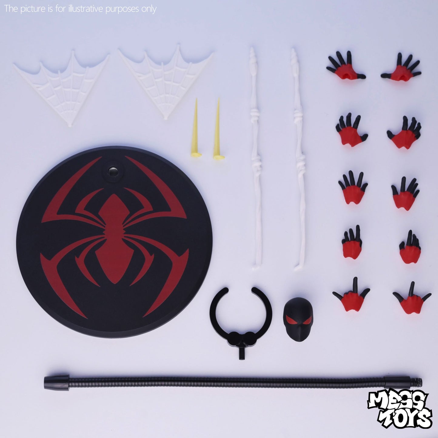 NOVO Boneco de Ação Spider de Brinquedo Anime Terno Preto Vizinho Symbiote Aranha Escarlate Kaine Parker Aranha Vermelha Preta