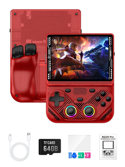 AISLPC RG43V PRO Handheld Game Console Dual System 4.3"IPS Screen WIFI 6 RK3562 Chip 22000+Games Portable Pocket Video Player