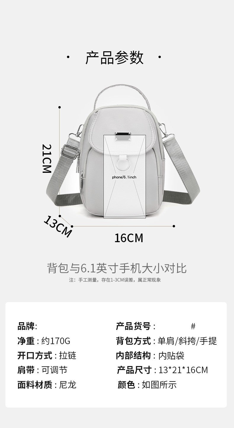 Small Canvas Women's Crossbody Bag Fashionable High-End Shoulder Handbag Large Capacity Space for Stylish Storage