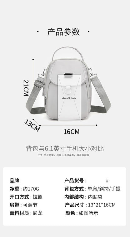 Small Canvas Women's Crossbody Bag Fashionable High-End Shoulder Handbag Large Capacity Space for Stylish Storage