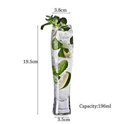 Copo Alto Criativo de Vidro Cristal Sem Chumbo Copo Collins para Bar para Água, Suco, Cerveja e Coquetel