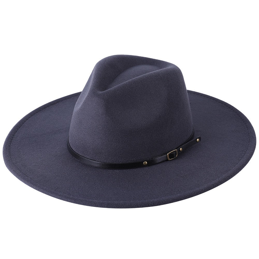 Wool Warm Wide Brim Fedora Hats Women Solid Color Top Jazz Felt Hat For Men Panama Gamble Yellow Hats