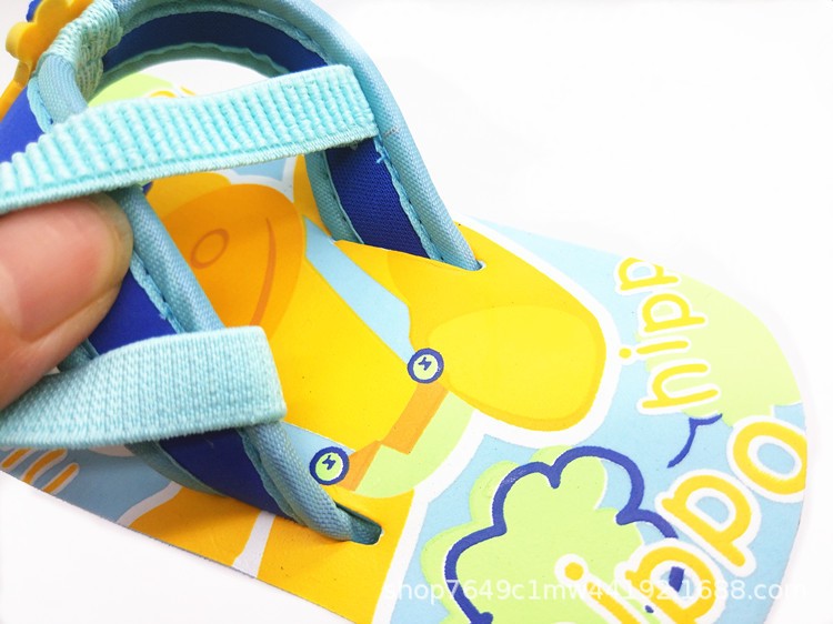 2025 Summer Children Cute Cartoon Animal Slippers Beach Shoes Kids Flip Flops Elastic Band Anti-slip Sandals Boys Girls Slippers