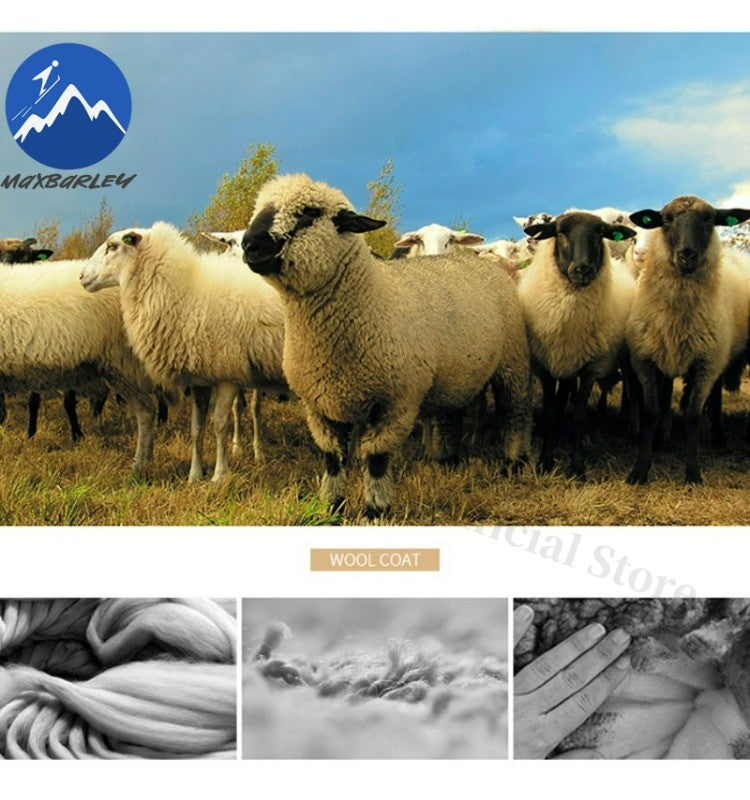 Maxbarley Winter Down Coat Lightw Luxurious Detachable Lining Working Cold Proof Overcoat Mens Mid Length Warm Woolen Trench