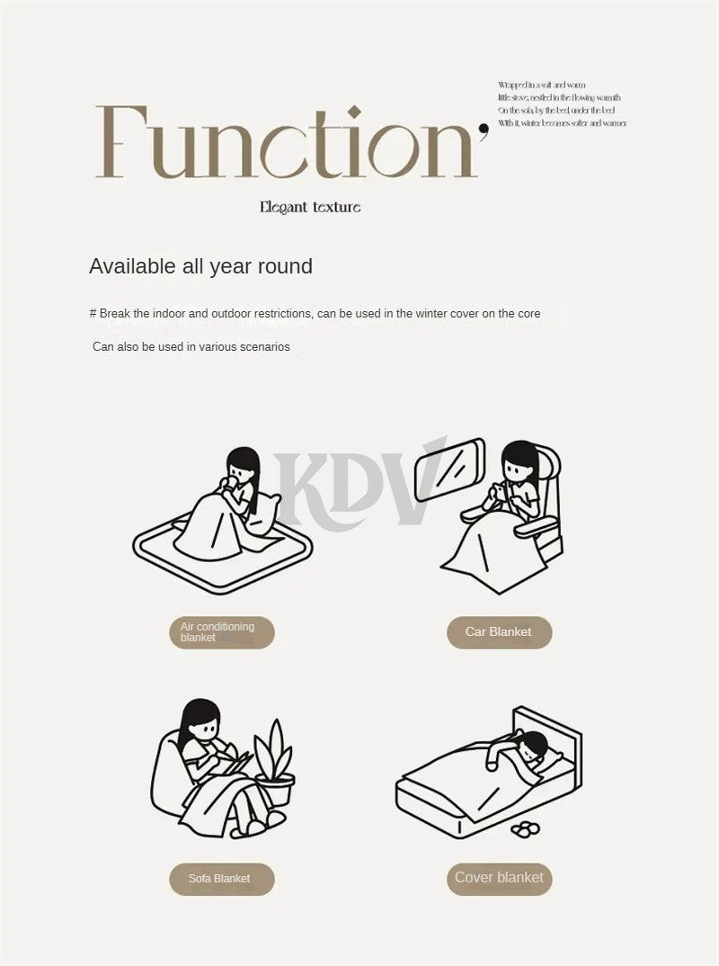 Luxury Soft Faux Rabbit Fur Throw Blanket Fluffy Warm Solid Color Plush Blanket for Sofa Bed Single Double Spring Autumn Plaid