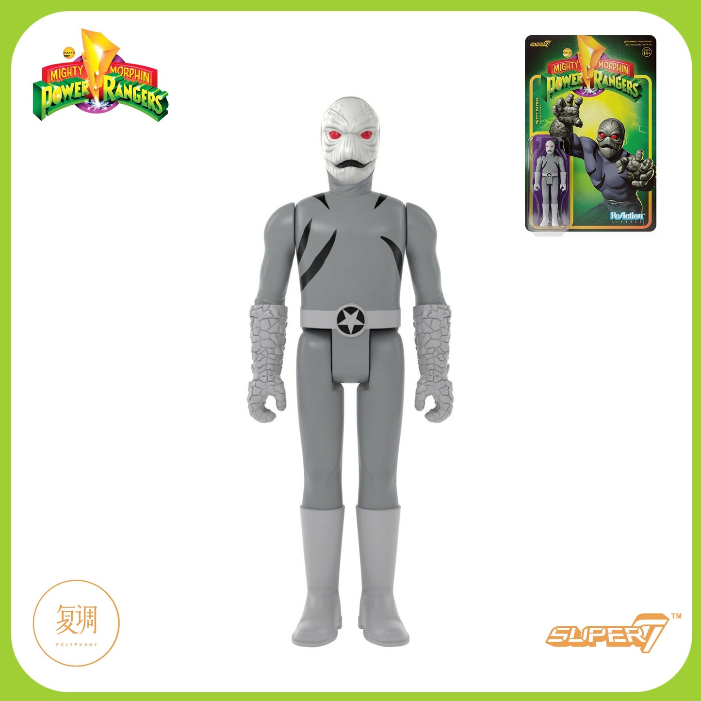 Em Estoque Super7 Mighty Morphin Power Rangers Carded Series 1 - Conjunto de Presente com Modelos Dragonzord, Red Ranger e Rita Repulsa