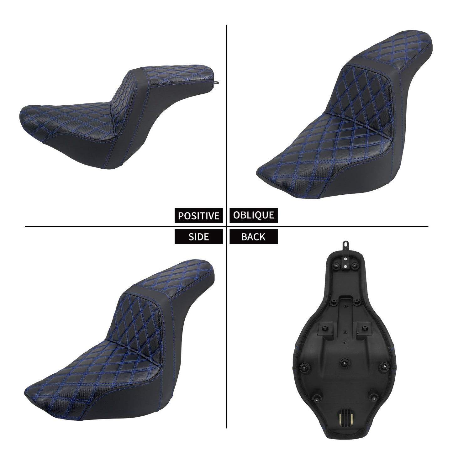 Banco Duplo de Moto para Piloto e Garupa Almofada Dianteira Traseira para Harley Softail Sport Glide FLSB Low Rider FXLR FXLRS 2018 em Diante