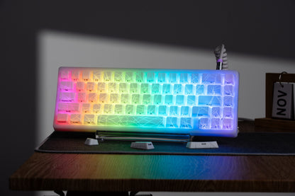 XVX Spider Web Keyboard M67 JadeStone With IMD-Tech Keycaps Tri-Mode Connection Custom RGB Backlight Keyboard 60%