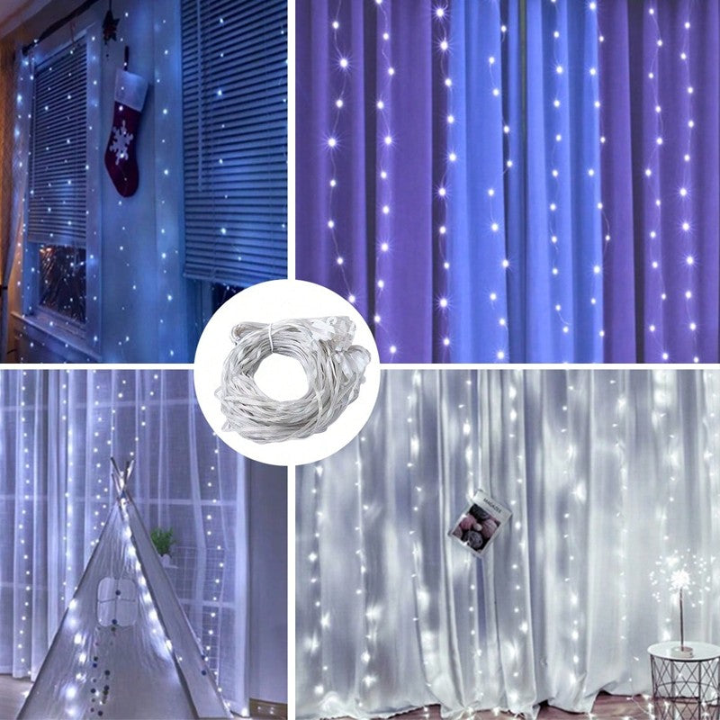 3/9M USB LED Curtain 8Modes Remote Control String Lights Holiday Wedding Fairy Garland Lights For Bedroom Living Room Decor