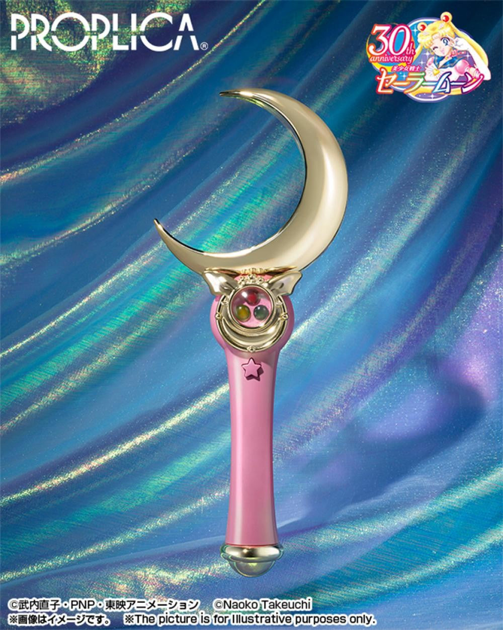 Em Estoque Original BANDAI PROPLICA Moon Stick Broche de Transformação Caneta de Disfarce Estrela de Cristal Figura Anime Sailor Moon Modelo de Brinquedo