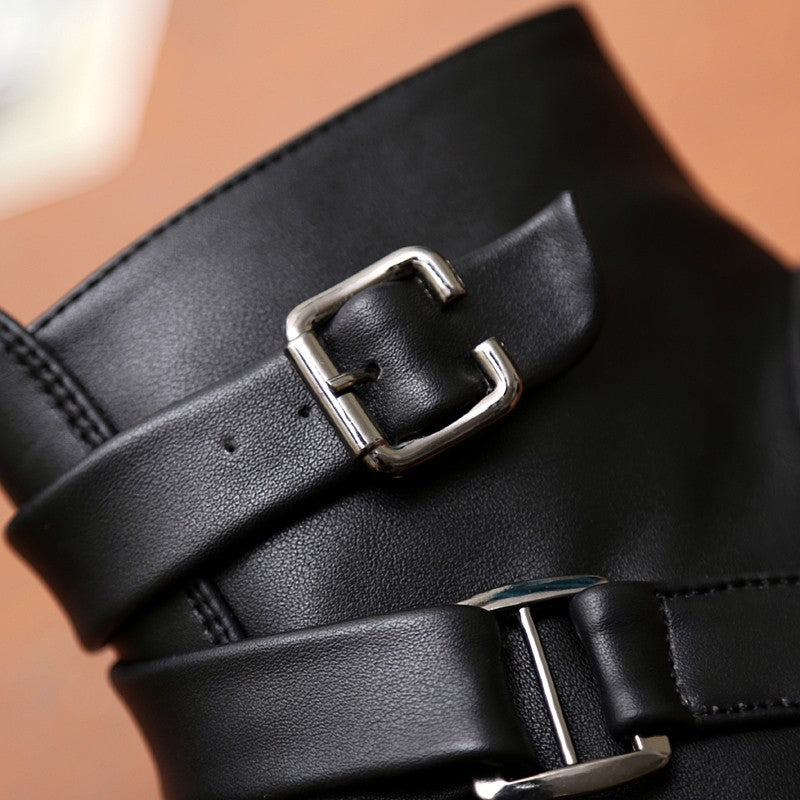 Hot Sale Luxury Chelsea Boots Men Pointed -toe Mens White Boots Black British Style High-heel Men Dress Boots Design Ankle Boot