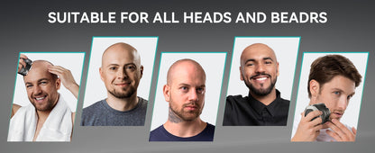 KENSEN Electric Head Shavers for Bald Men 6D Magnetic Razor Hair Trimmer USB Rechargeable LED Display Waterproof Beard Shavers