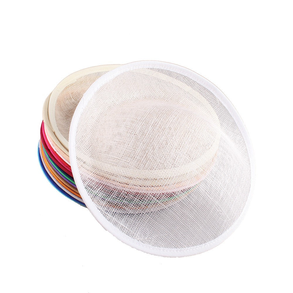 Base de casamento em sinamay de 25 cm, elegante fascinator de casamento para mulheres, acessórios de cabelo DIY, touca de noiva para chapéu de festa