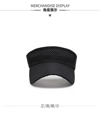 Summer Breathable Air Sun Hats Men Women Adjustable Visor UV Protection Top Empty Solid Sports Tennis Running Sunscreen Cap Hat