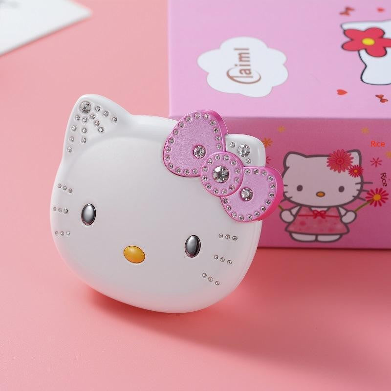 2024 Novo Telefone Dobrável Kawaii Sanrio Hello Kitty Desenho Animado Fofo Infantil Branco Rosa Mini Telefone Presentes de Aniversário Para Crianças Brinquedos Para Meninas