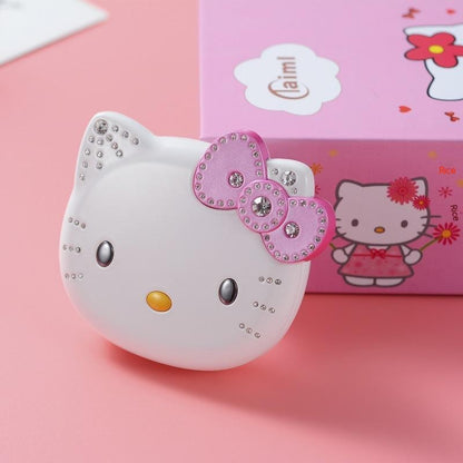 2024 Novo Telefone Dobrável Kawaii Sanrio Hello Kitty Desenho Animado Fofo Infantil Branco Rosa Mini Telefone Presentes de Aniversário Para Crianças Brinquedos Para Meninas
