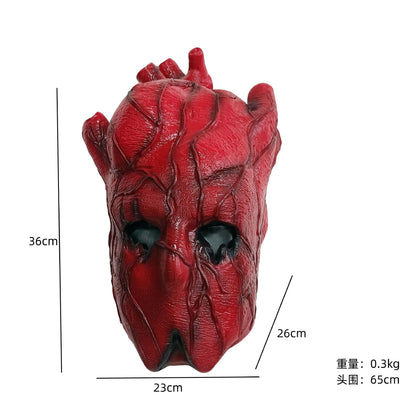 Anime Dorohedoro Shin Heart Cosplay Costume Latex Mask Halloween Party Carnival Prop