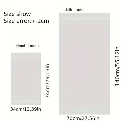 1/5/10pcs Bamboo Fiber Hand Bathroom Towels Natural Cool Embroidery Soft Quick-drying Hand Bath Towels For Bathroom Gym Shower