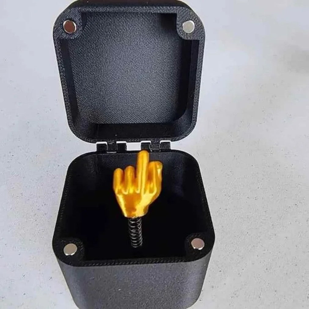 Caixa de presente com dedo do meio pop-up surpresa, caixa de presente com dedo do meio criativa para decoração de mesa e casa, presentes de natal com dedo do meio, pegadinha engraçada 2025