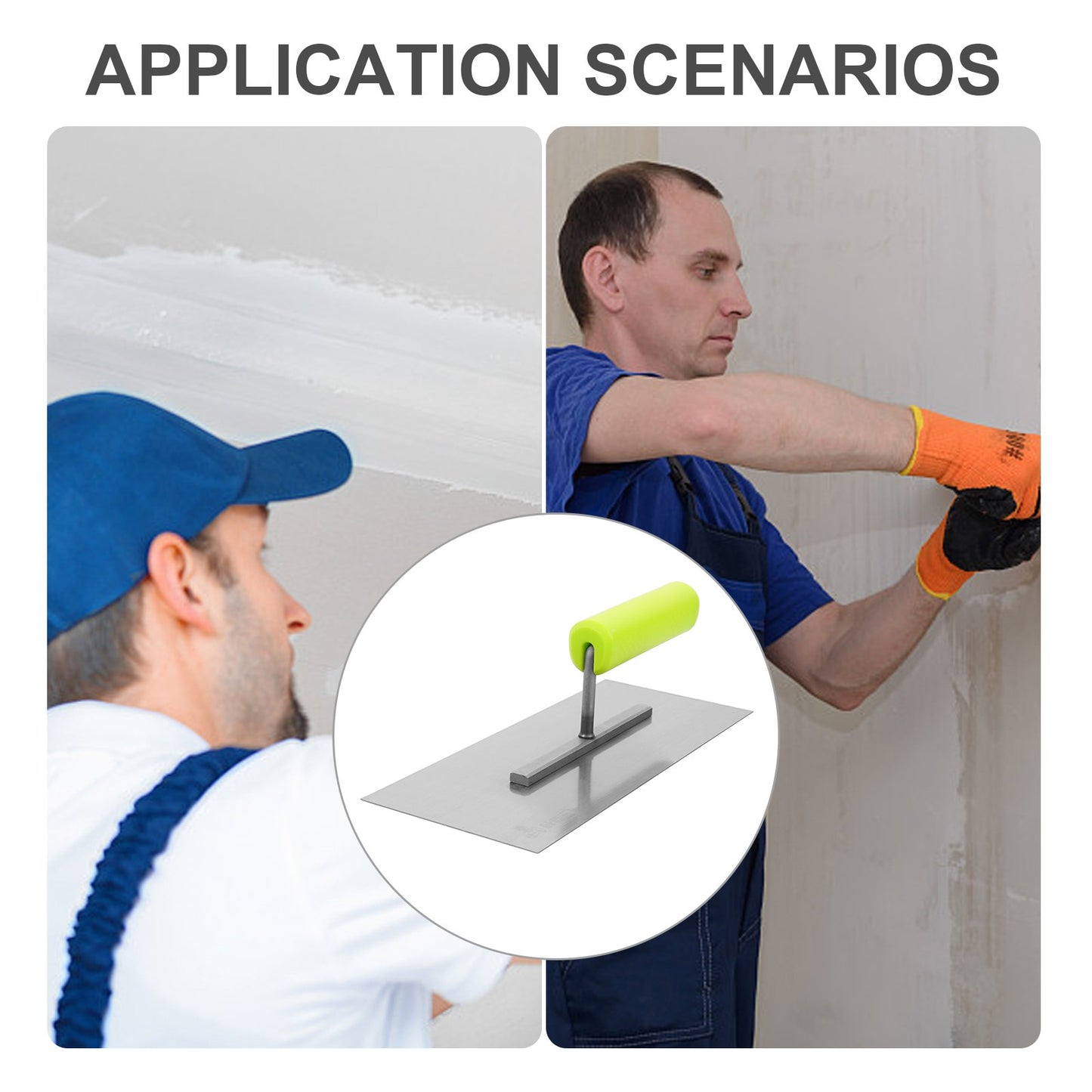 Desempenadeira de Aço Inoxidável Para Acabamento de Concreto, Robusta, À Prova de Ferrugem, Plana, Para Cimento, Argamassa, Reboco, Ferramenta de Construção