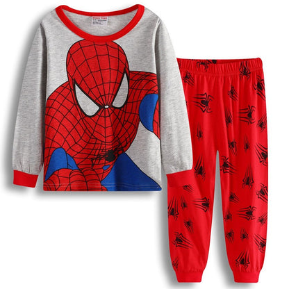 2Pcs/set Spiderman Kids Pajamas for Toddlers Boys Superhero Hulk Cosplay Long Sleeve T Shirt Pants Homewear Pyjamas Suit