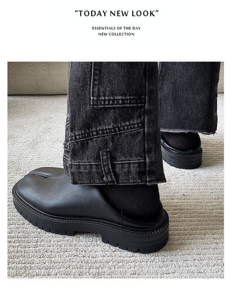 Tabi shoes for men and women classic leather split toe shoes casual one foot shoes Unisex flat shoes Comfortable design