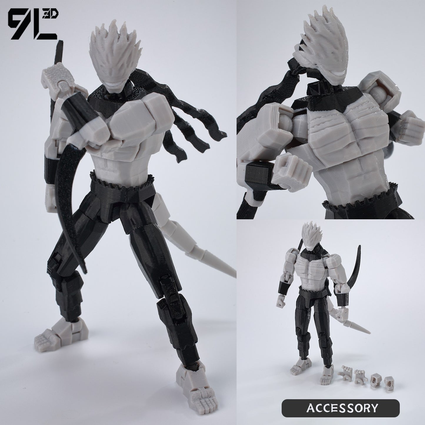9L3D Anime Impresso Jujutsu Kaisen Sukuna Yuji Yuta Satoru Gojo Bonecos Sorte Dummy 13 Articulados para Modelagem Brinquedos Manequins