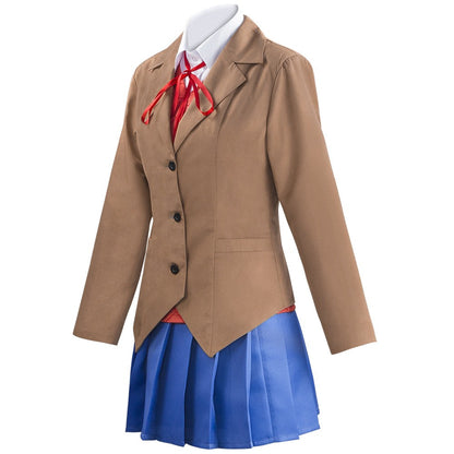 Game Doki Literature Club Monika Cosplay Sayori Yuri Natsuki Costume  Set School Uniform Girl Women Costumes