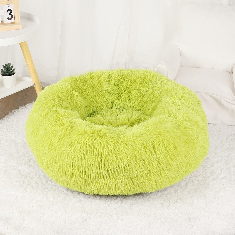 Cama para Cachorro, Donut Grande Redondo, Cesta Pelúcia de Inverno para Cães Médios, Acessórios, Casinha Fofa, Pequeno, Filhote, Animais de Estimação, Gato, Produtos