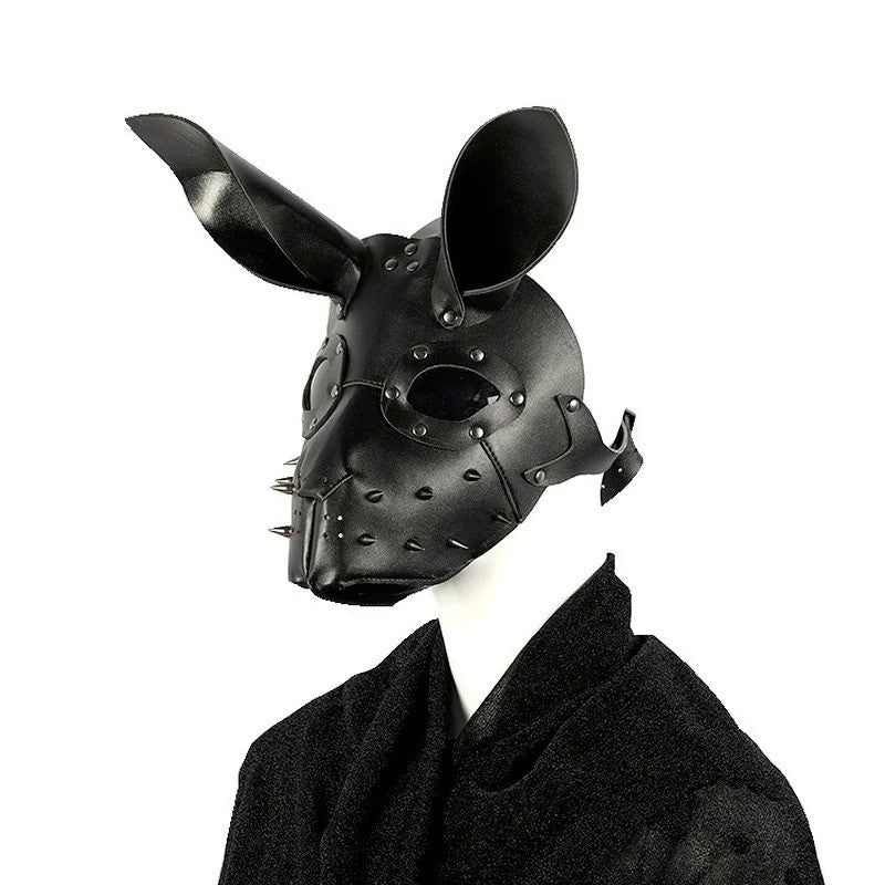 Bunny Mask Halloween Masque Three-dimensional Steampunk Bunny Carnival Leather Mask PU Rabbit Cosplay Masks 3D Rabbit Masque