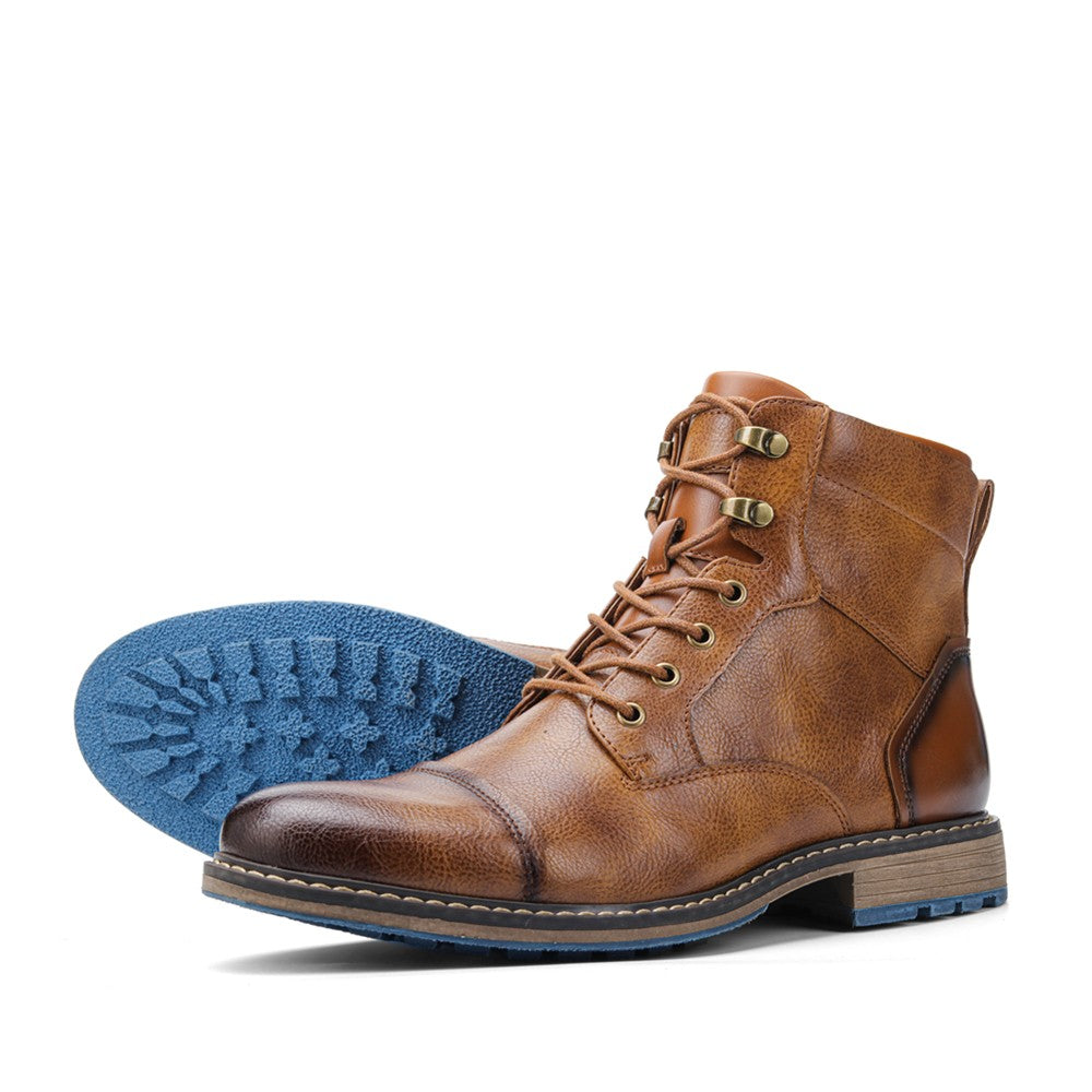 Botas masculinas retrô 2023, tamanhos 39-45, estilo confortável, de couro, para a primavera