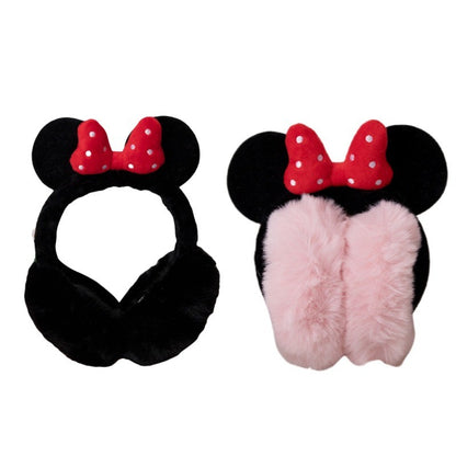 Disney Minnie Mouse animação periférica desenho animado laço outono e inverno protetor de ouvido quente presente de férias doce e feminino para meninas