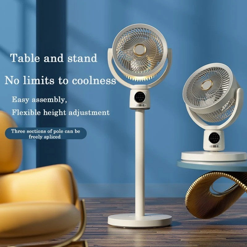 USB Charge-in Use Air Circulation Fan Household Electric Fan Turbine Silent Convection Floor Fan Timing, Operated Mini Fan