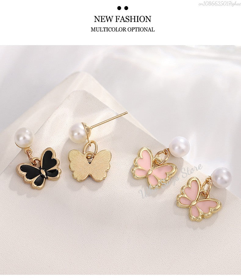 Conjuntos de Joias de Borboleta com Cristal Acrílico Romântico Pulseira Anel Colar Brinco Conjunto para Mulheres Acessórios de Vestido de Jantar de Casamento