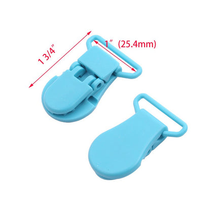 30/50/100pcs 1" 25mm Hot D Shape Plastic Baby Pacifier Clips Dummy Chain Holder Suspender Clips Clamp With Gripping Teeth