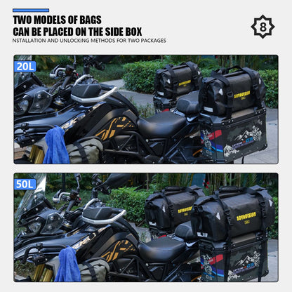 Motorcycle Waterproof Tail Bag Travel Outdoor Dry Luggage Roll Pack Bag 20 /40/66 Motorbike Luggage Backpack Motorcycle Seat Bag