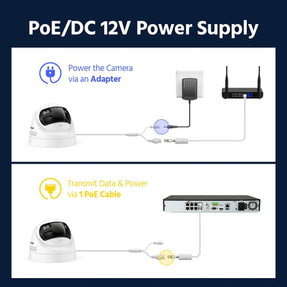 ANNKE 4K 8MP POE Surveillance Camera Dual Lens outdoor poe camera 1/2/4PCS Color Night Vision CCTV Video Security Camera For NVR