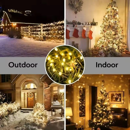 Large Solar Panel Fast Charge Lamp Outdoor Solar String Fairy Light Waterproof Garland String Lights For Christmas Party Garden